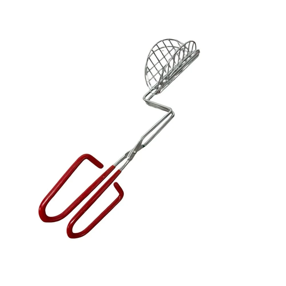 Taco Shell Maker Press Tortilla Fryer Tongs Kitchen Plated Steel 13
